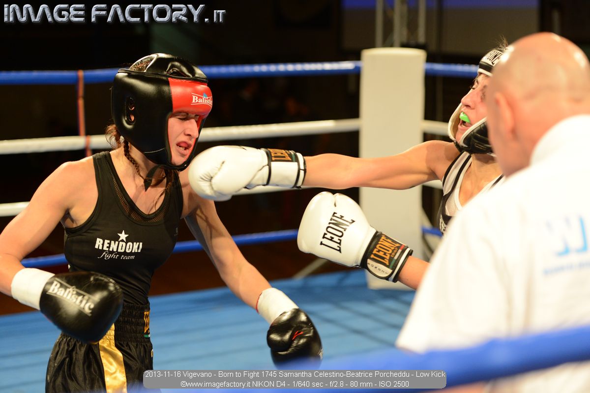 2013-11-16 Vigevano - Born to Fight 1745 Samantha Celestino-Beatrice Porcheddu - Low Kick